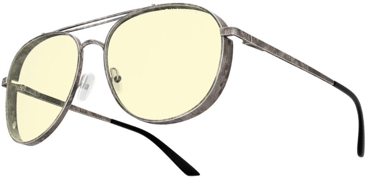 GUNNAR - Fallout Brotherhood of Steel - Computerbril - Blauw Licht Bril - Blue Light Glasses 0.2 Sterkte Amber