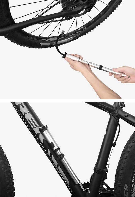 Compacte Mini Fiets Pomp met Drukmeter voor MTB en Racefiets — afbeelding 2