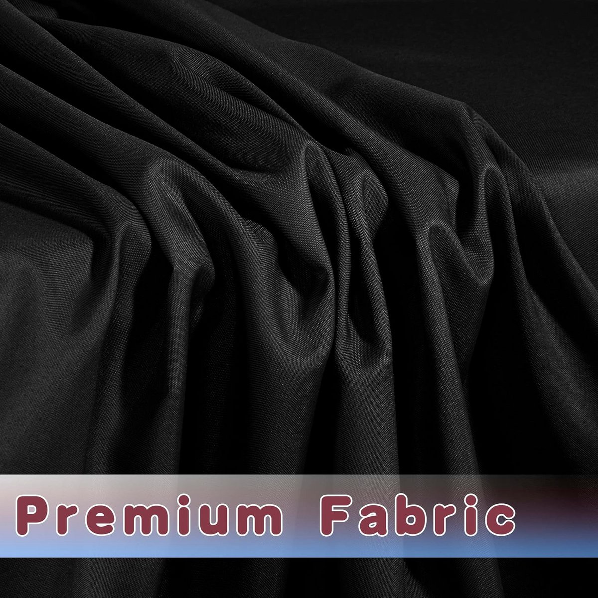 Stretch Tafelkleed Rechthoekig voor Buffettafels - Zwart - 2 Stuks - 183 x 76 cm