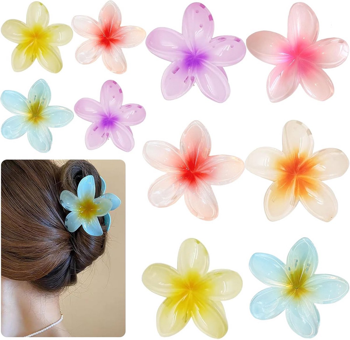 10 stuks Elegante Haarspelden met Bloemdecoratie voor Dames en Meisjes