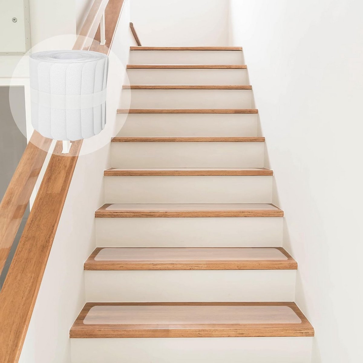 15x Antislip Traptreden Strips - Transparant en Veilig voor Houten Treden en Vloeren (10x60 cm)