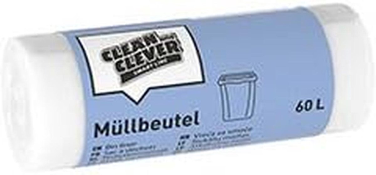 Sterke Witte Vuilniszakken 60 Liter Scheurbestendig HDPE Vuilniszakken