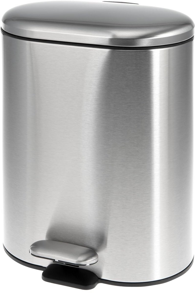 Pedaalemmer 6 Liter RVS met Softclose Deksel en Antivlek-Coating