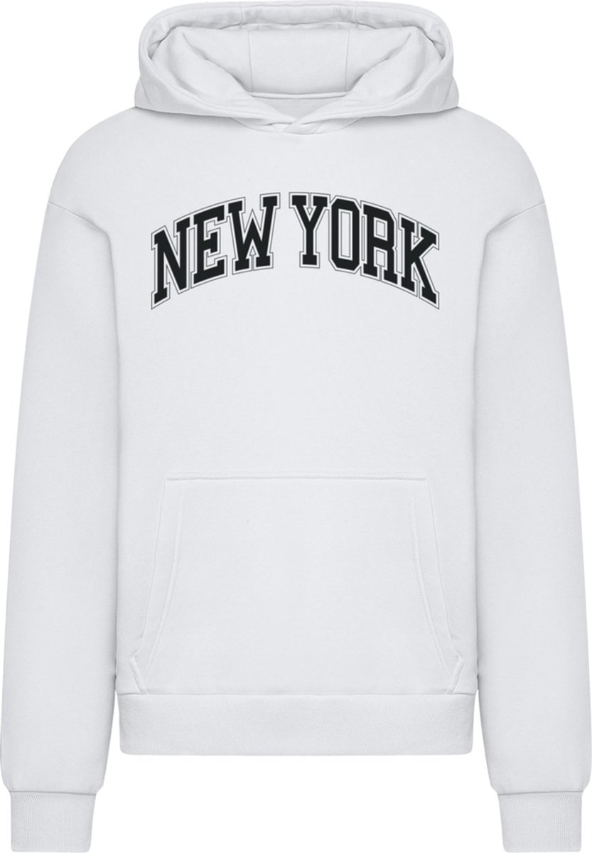 Mister Tee New York Fluffy Hoody -L Wit