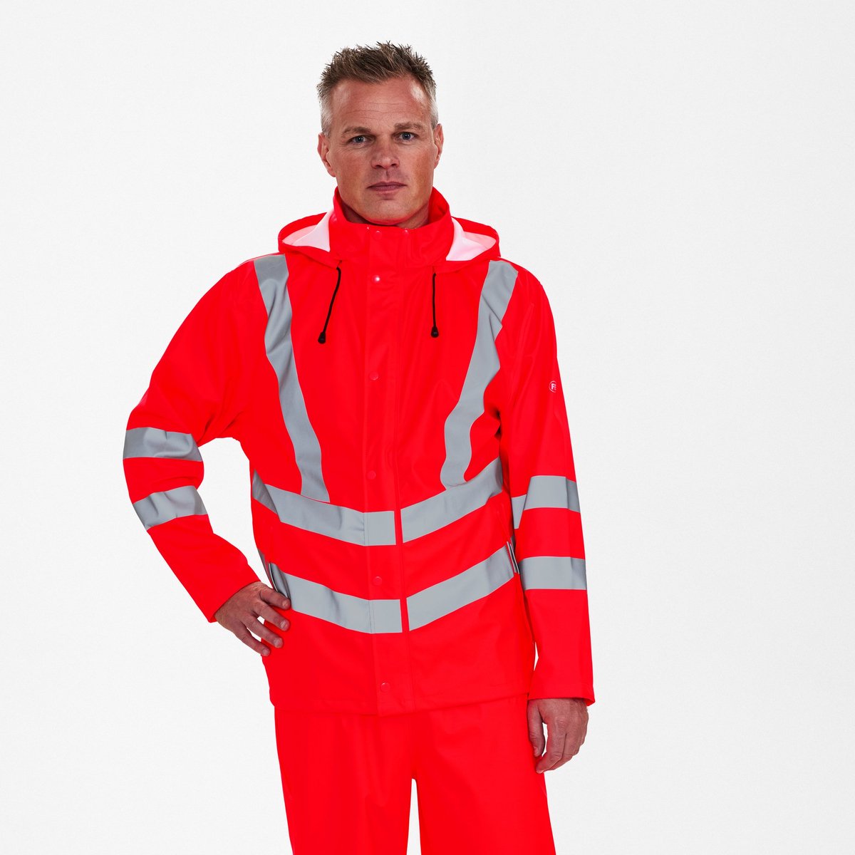 Engel Safety regenjack 1921-102 - Hi-vis Red - S