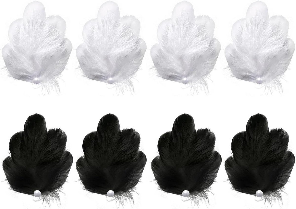 Haarspelden set met veren - Creatieve balhaaraccessoires voor feestelijke look