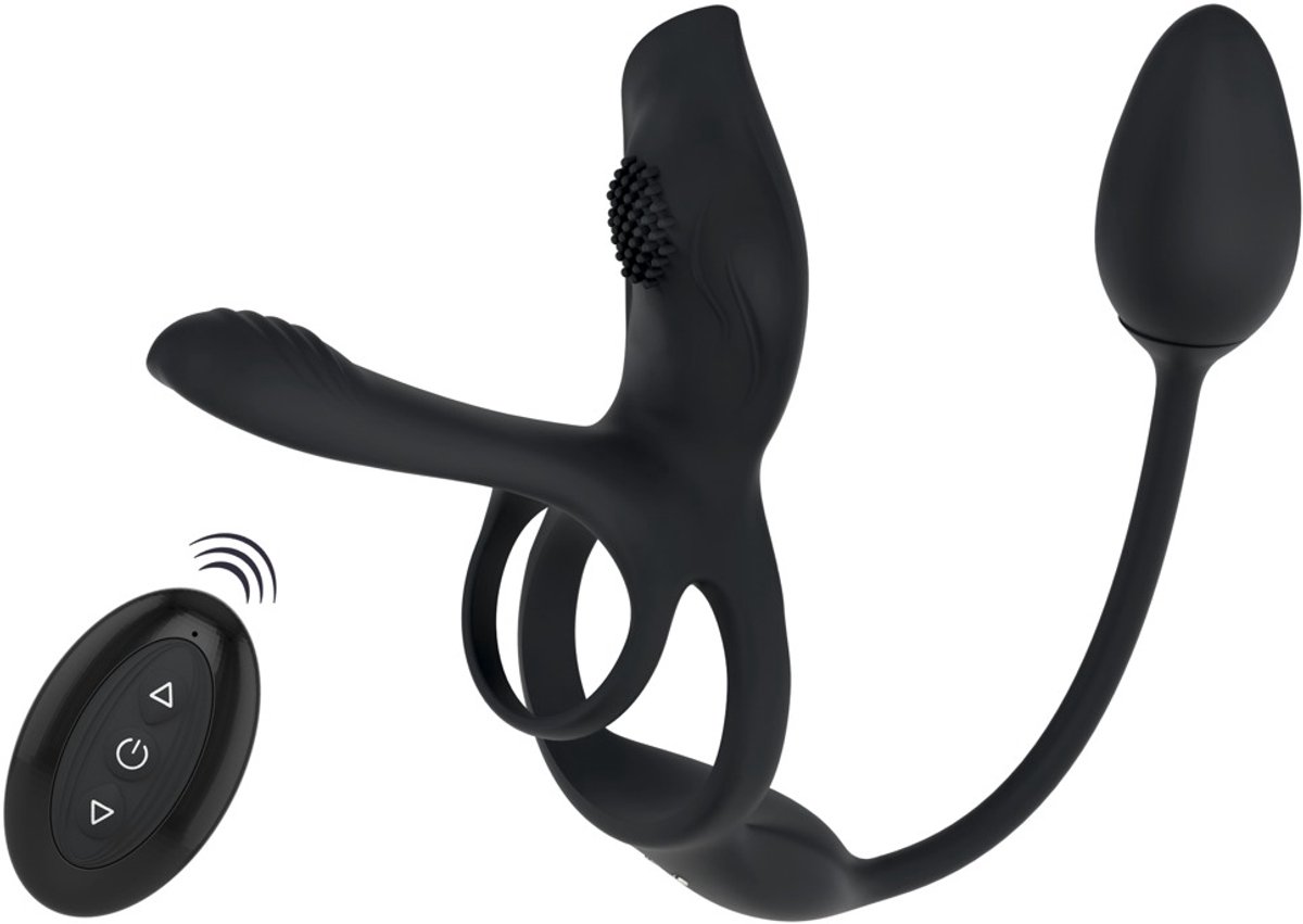 Couples Choice Rc Multi Functionele Couple‘S Vibrator Zwart