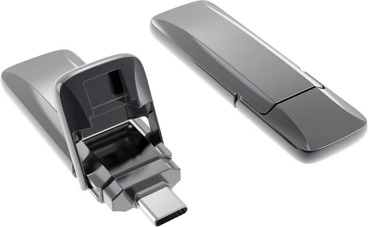 256GB USB-C 3.2 Gen 2 Flash Drive - Hoge Snelheid Geheugenstick Grijs