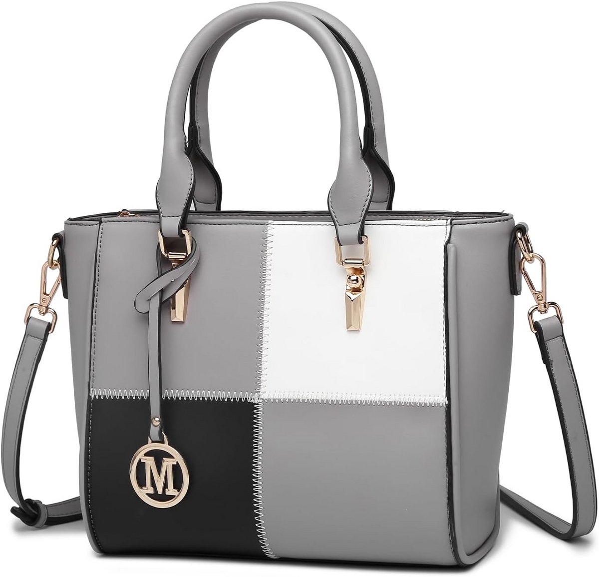 Kleurrijke Schoudertas voor Vrouwen - Lichtgewicht Handtas en Medium Tote Bag