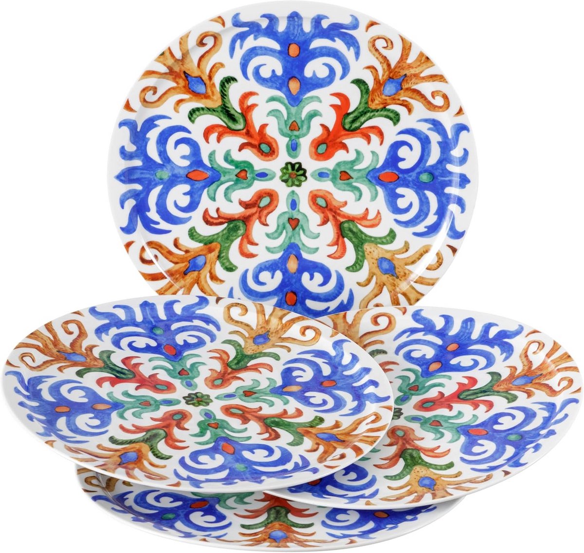 Set van 4 Pizzaborden met Sorrento-patroon van Porselein Ø 31 cm