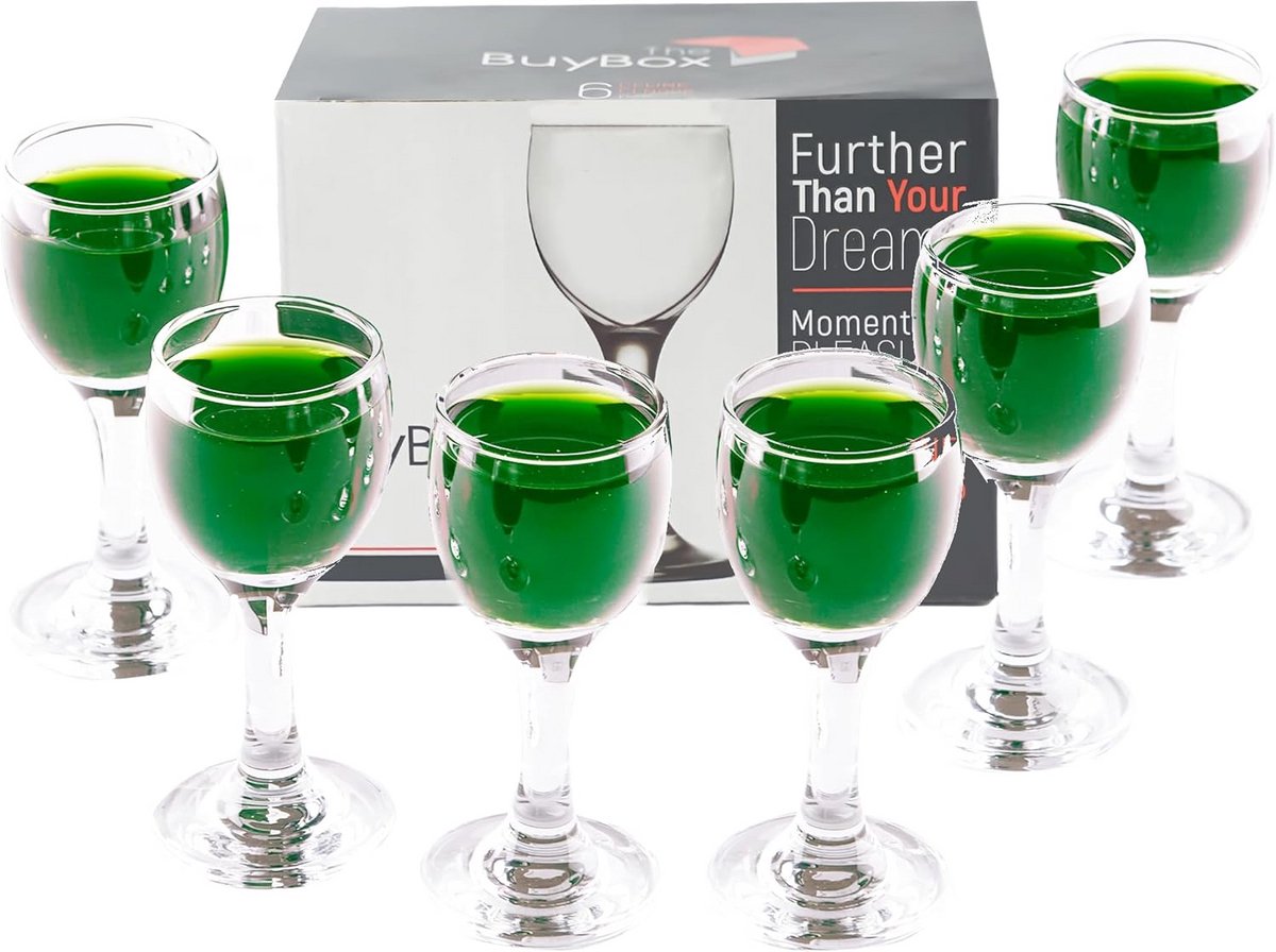 Set van 6 Glazen voor Likeur en Aperitief - Mini Wijnpoort Glazen (60 ml)