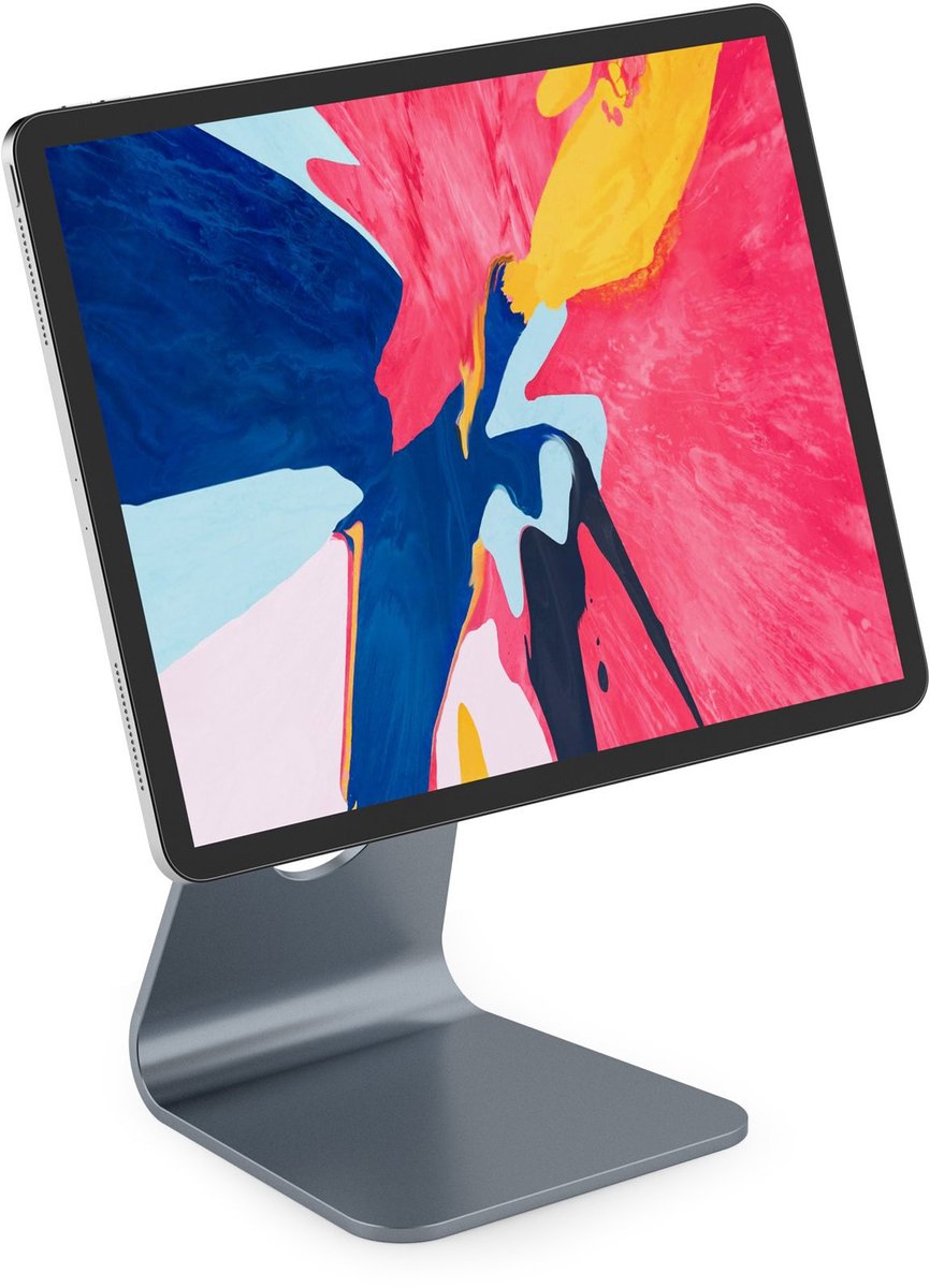 WiWU Hubble Magnetische Tablet Standaard geschikt voor iPad Air 11 inch (M4 / M3 / M2) / iPad Air 10.9 inch (Air 5 / Air 4) - 360° Draaibaar - Aluminium Design - Verstelbare Kijkhoek - Bureauhouder - Space Grijs