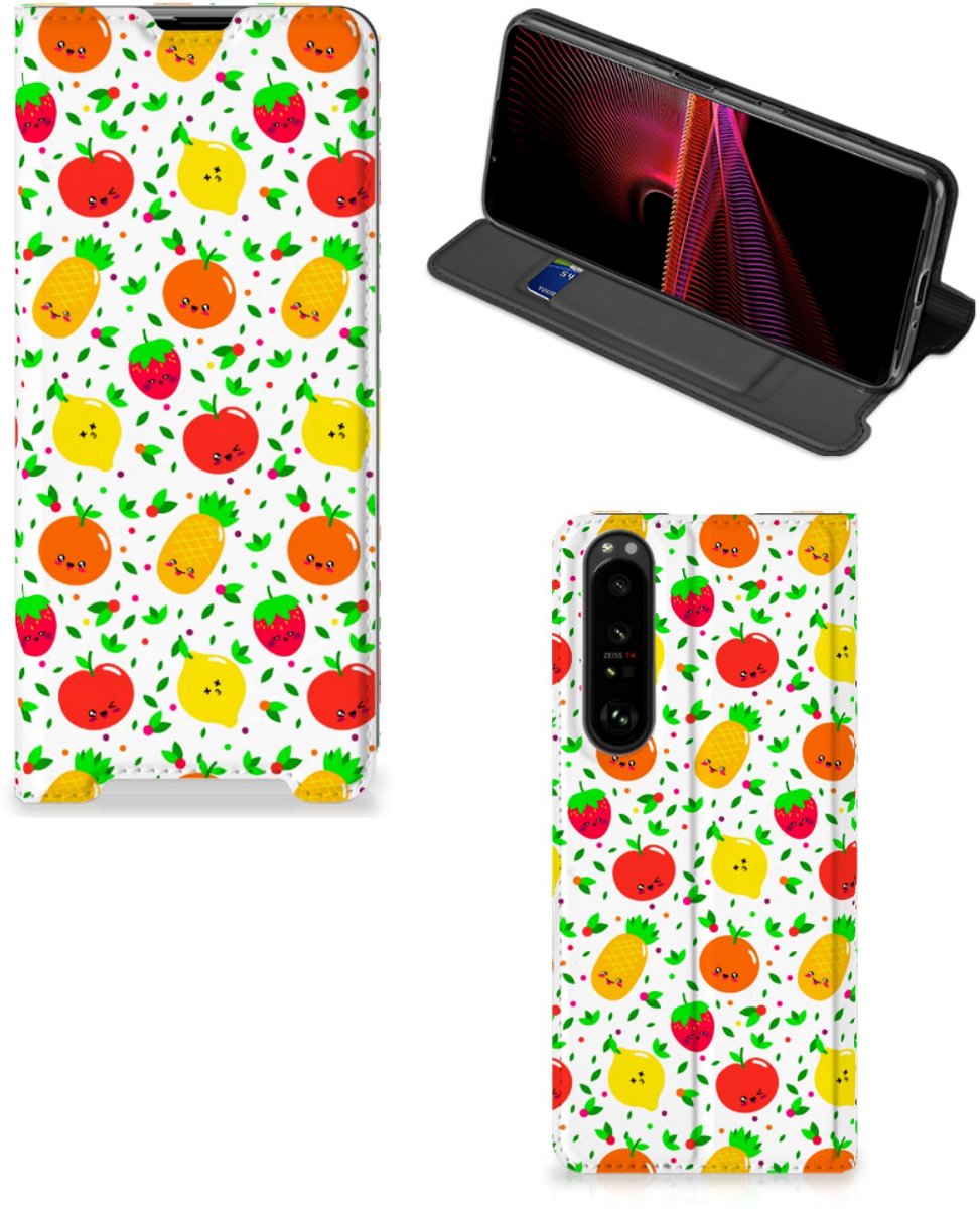Sony Xperia 1 III Flip Style Cover Fruits