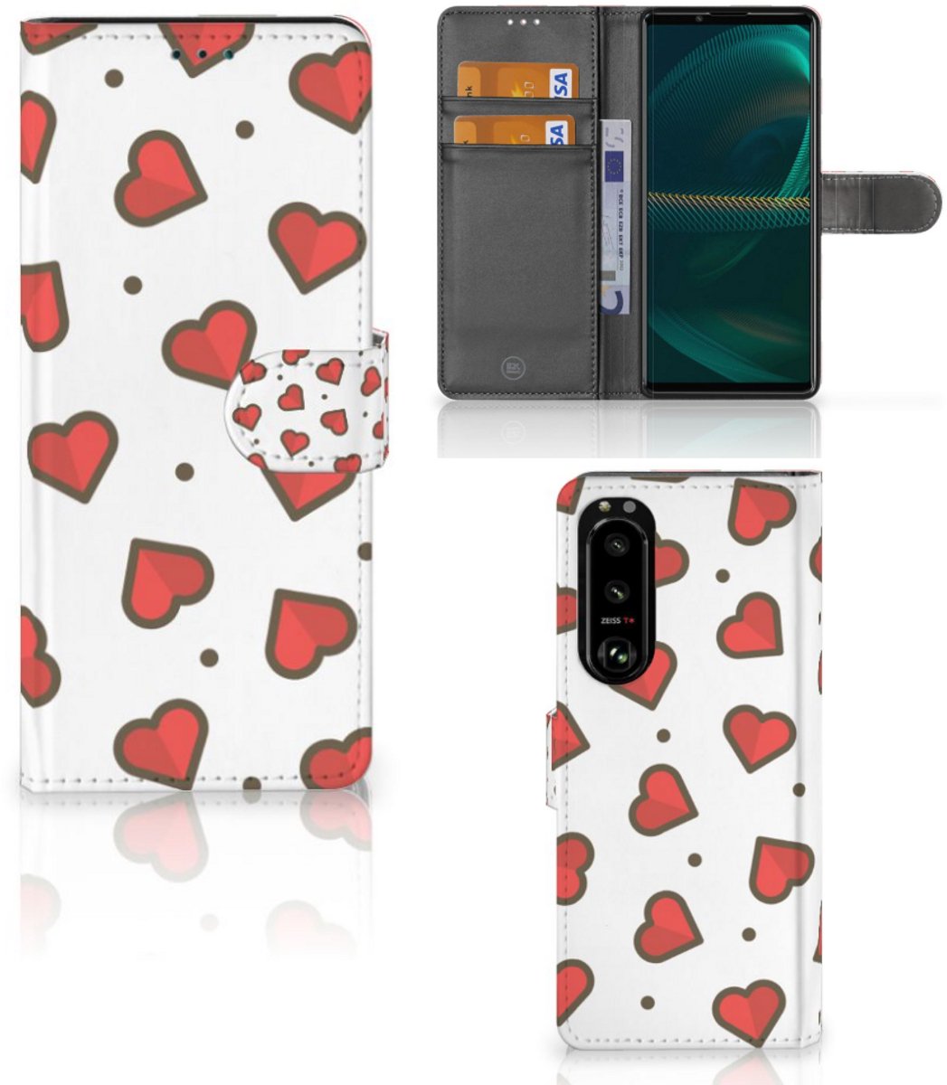 Sony Xperia 5III Telefoon Hoesje Hearts