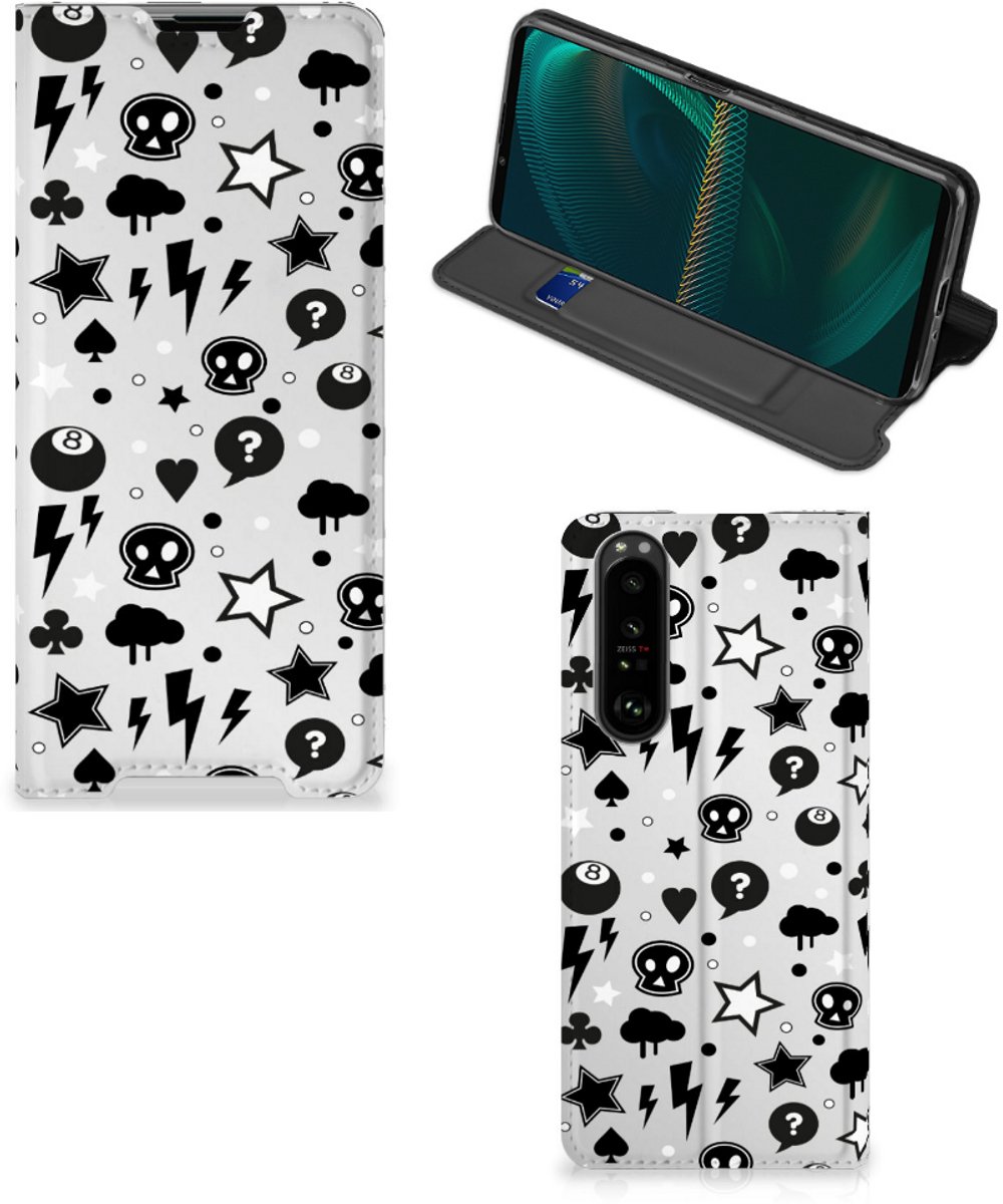 Mobiel BookCase Sony Xperia 5 III Silver Punk