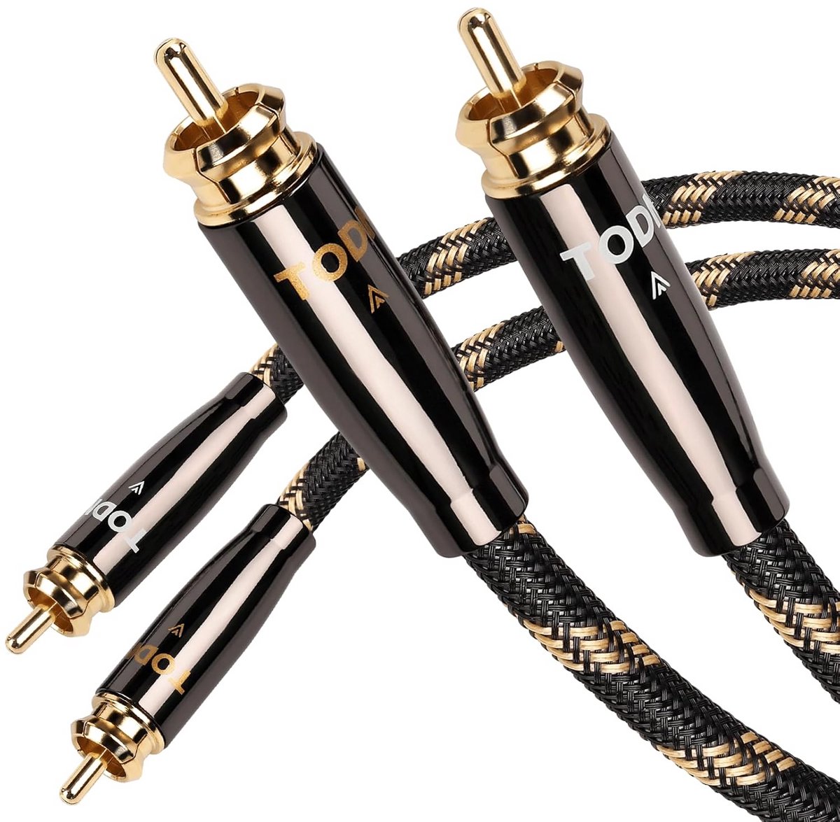 Audiofiele RCA-kabels voor HiFi audioverbindingen - dubbellaags afgeschermd (0,5 m)