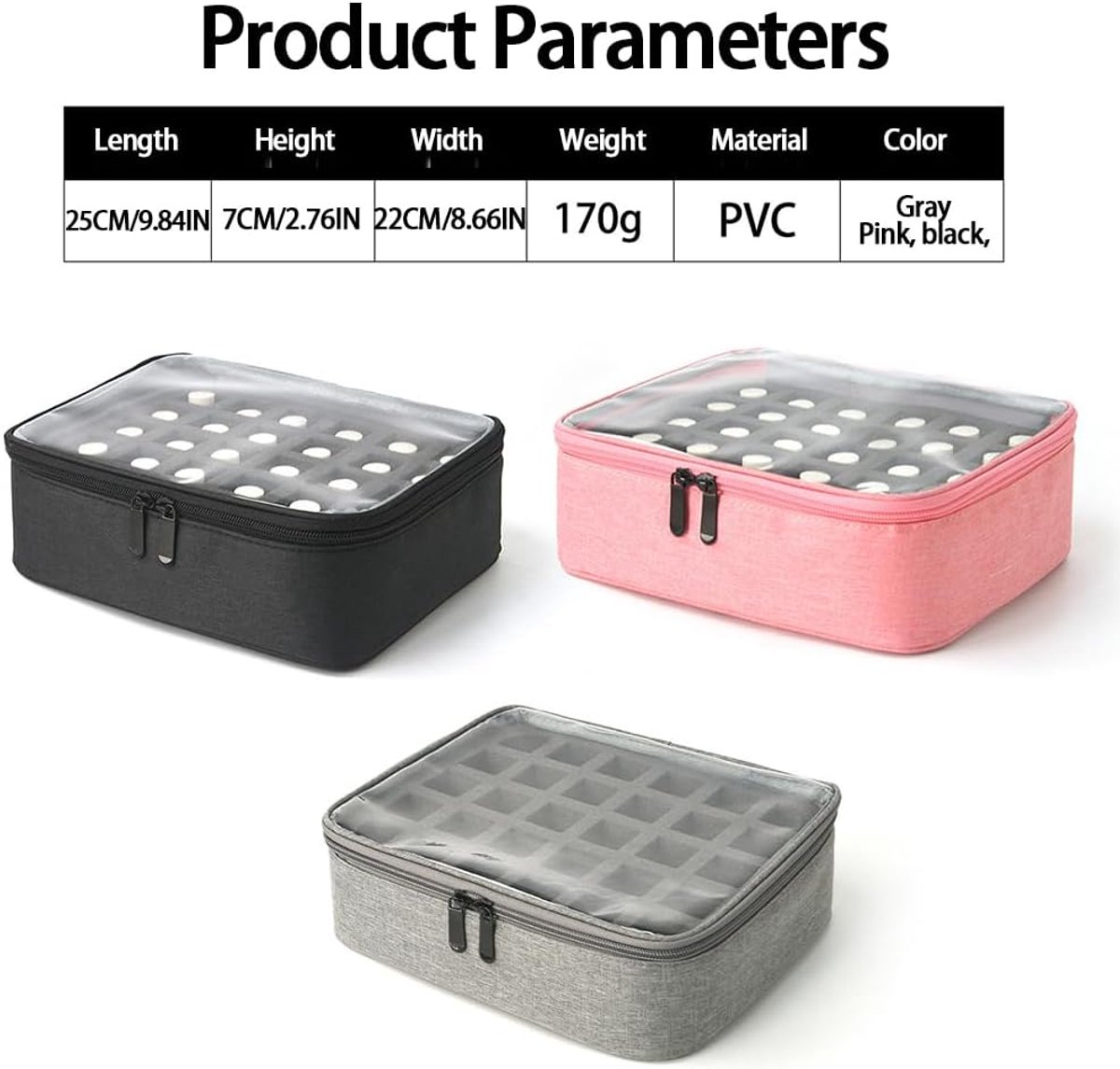 Draagbare nagellak opbergdoos voor manicure en make-up, Organiseer uw nagellak onderweg