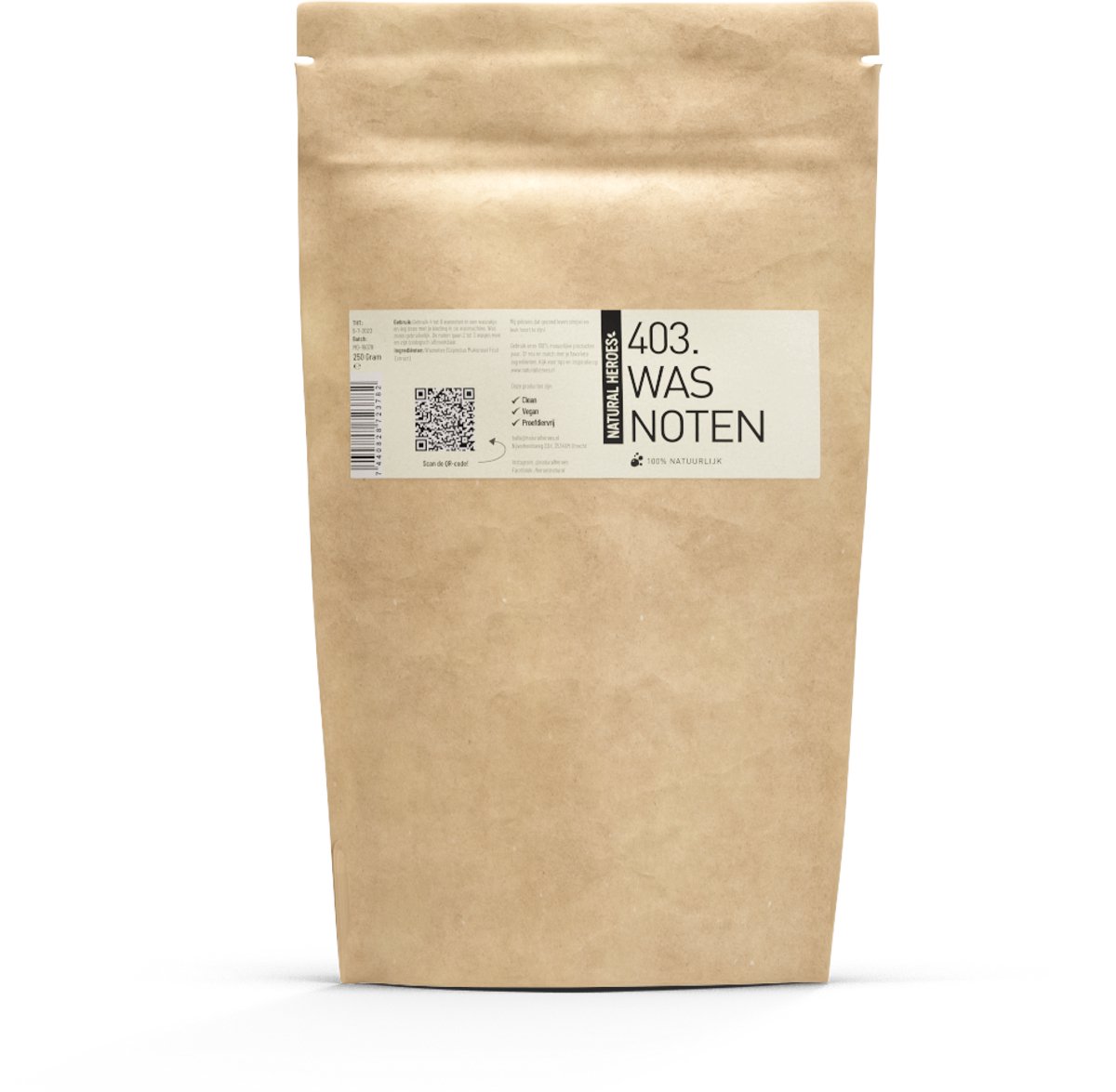Natural Heroes - Wasnoten (100% Natuurlijk) 250 gram
