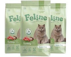 3x HobbyFirst Feline Kattenvoer Droog Sensitive Sterilised 1,5 kg