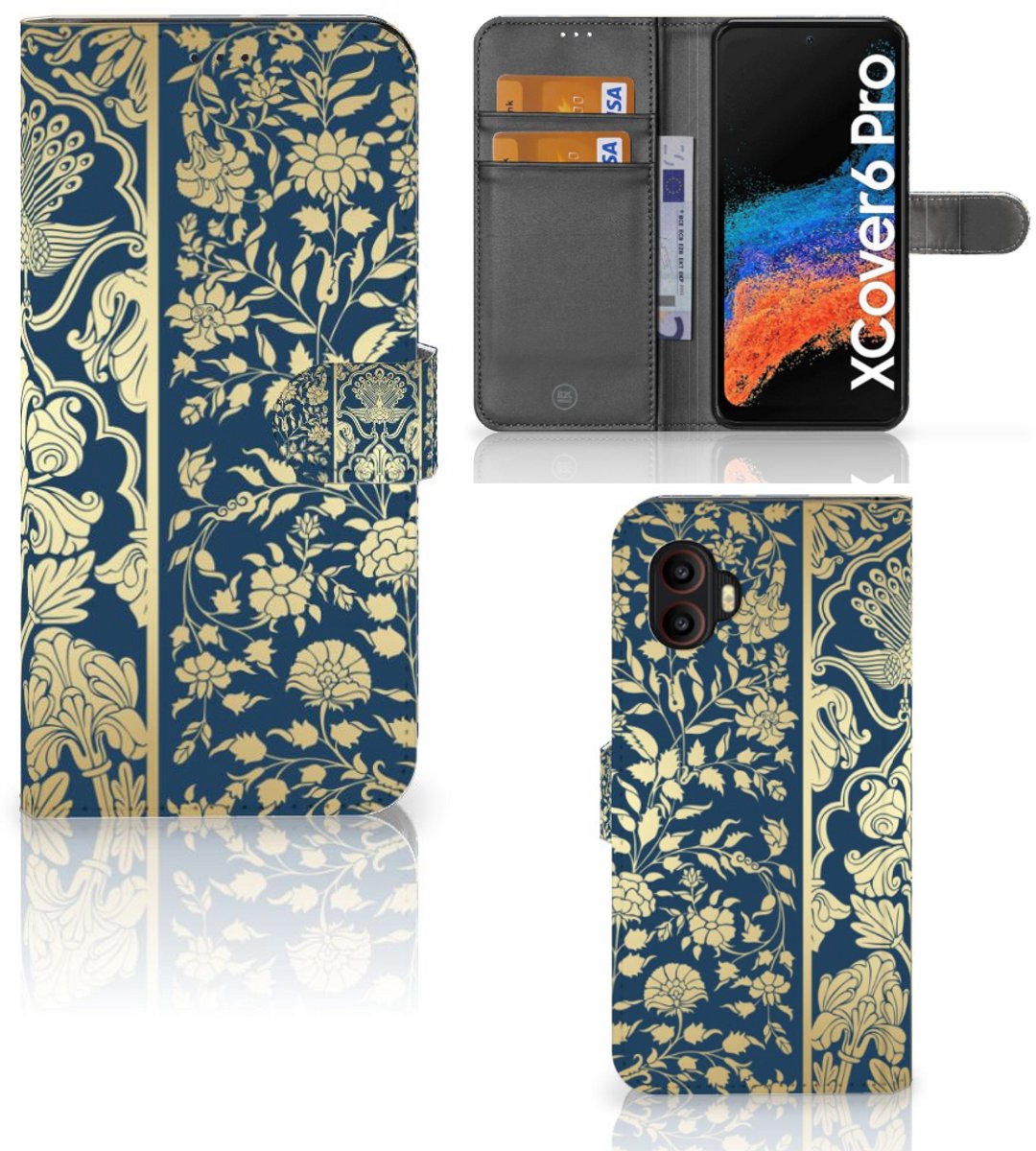 Samsung Galaxy Xcover 6 Pro Hoesje Beige Flowers