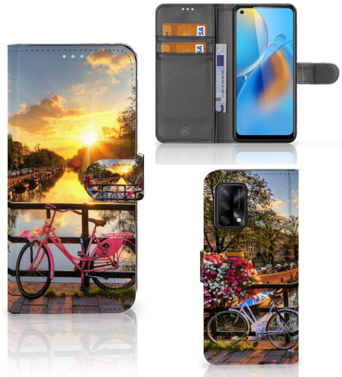 OPPO A74 4G Flip Cover Amsterdamse Grachten