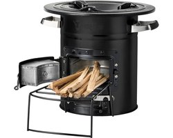 Robuuste Raketoven Buiten – Efficiënt Koken op Hout en Biomassa