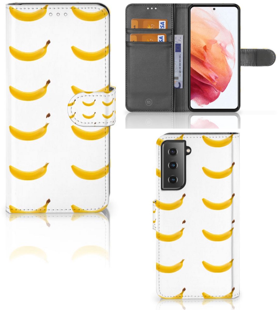 Book Case voor Samsung Galaxy S21 Book Cover Banana