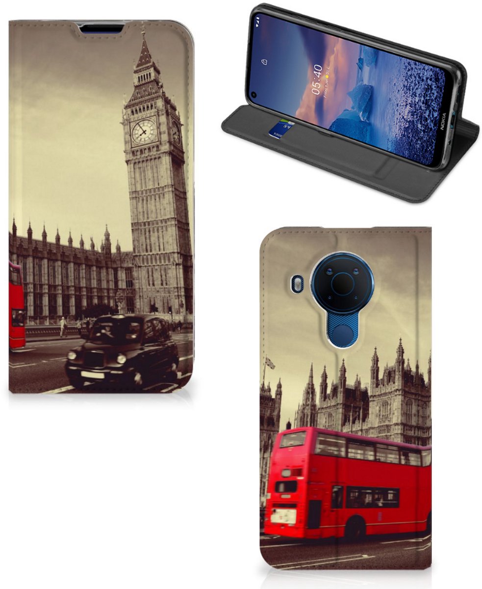 Standcase Hoesje voor Nokia 5.4 Book Cover Londen