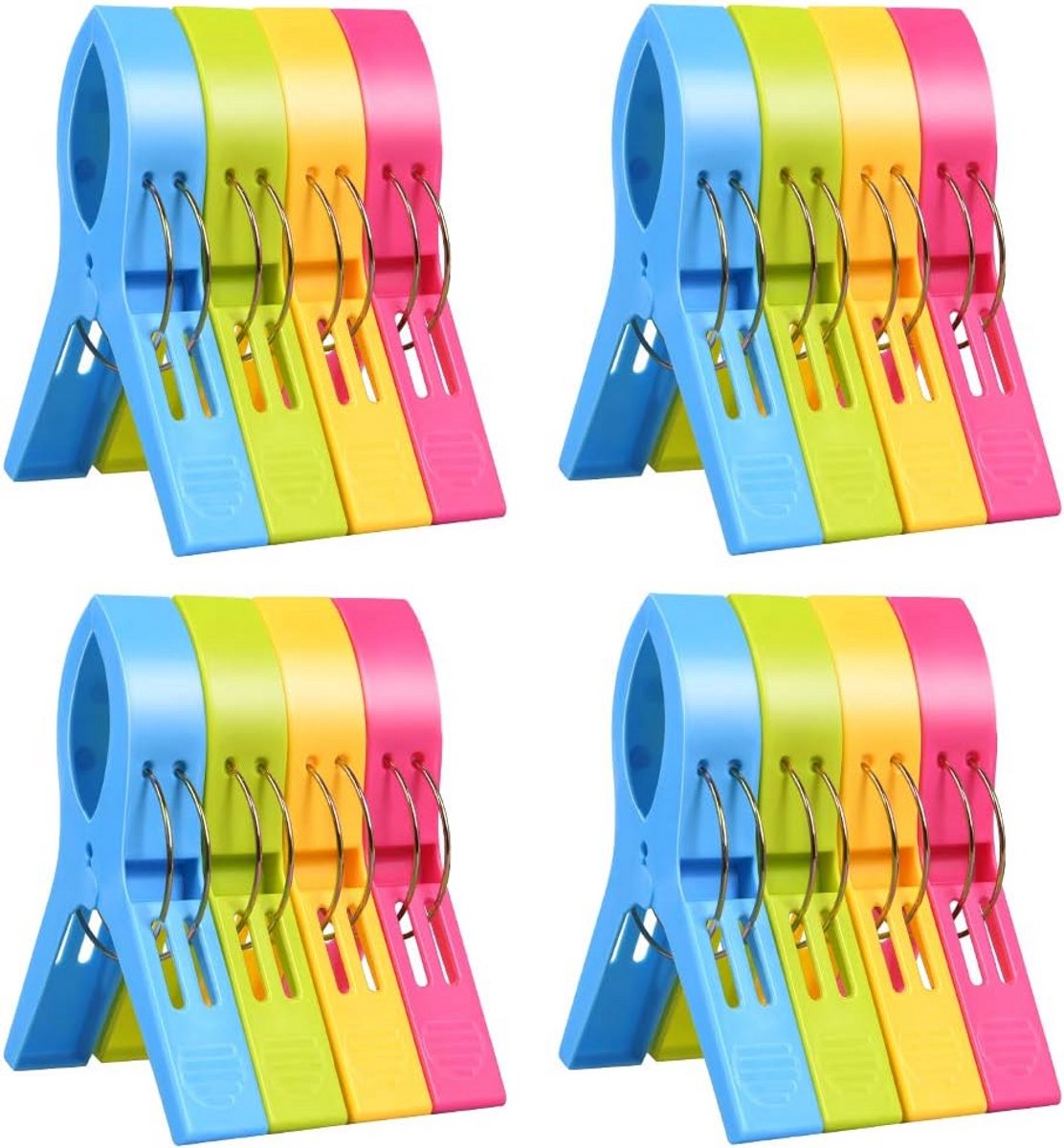 Grote Wasknijpers voor Handdoeken - Windvast en Antislip - Set van 16 Stuks