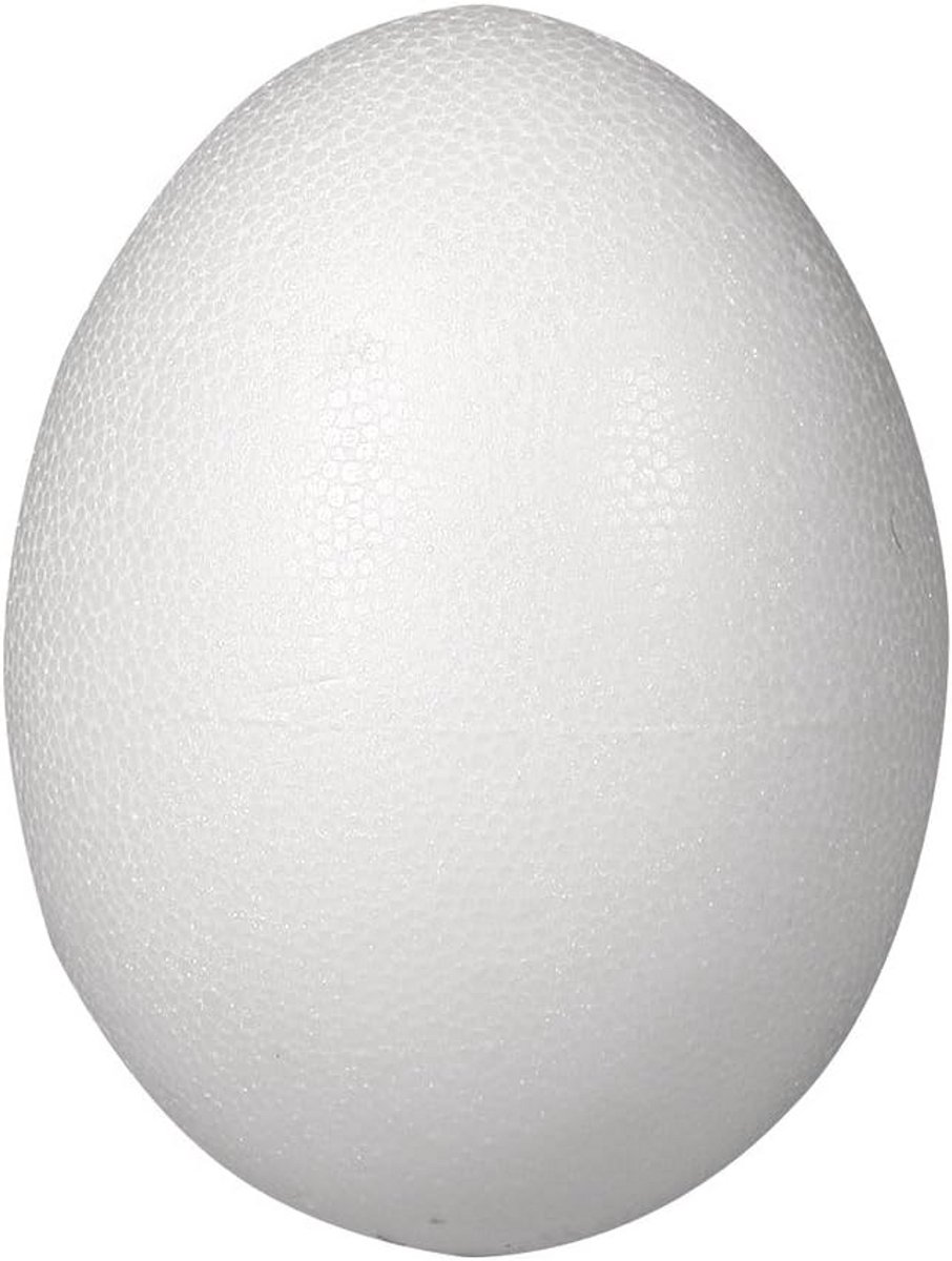 Piepschuim Ei 26 cm - 2-delige Halve Schalen voor Creatief Beplakken en Schilderen