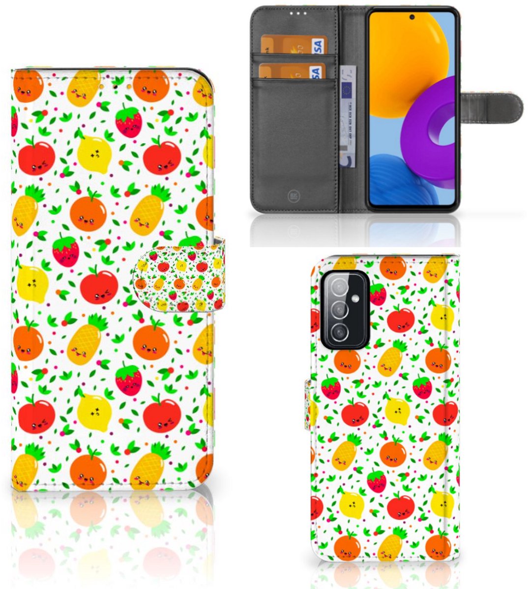Samsung Galaxy M52 Book Cover Fruits