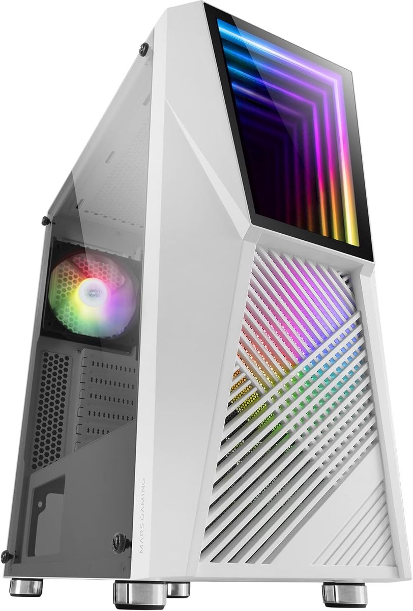 Gaming PC Geval met ARGB Verlichting en Geharde Glazen Zijkant