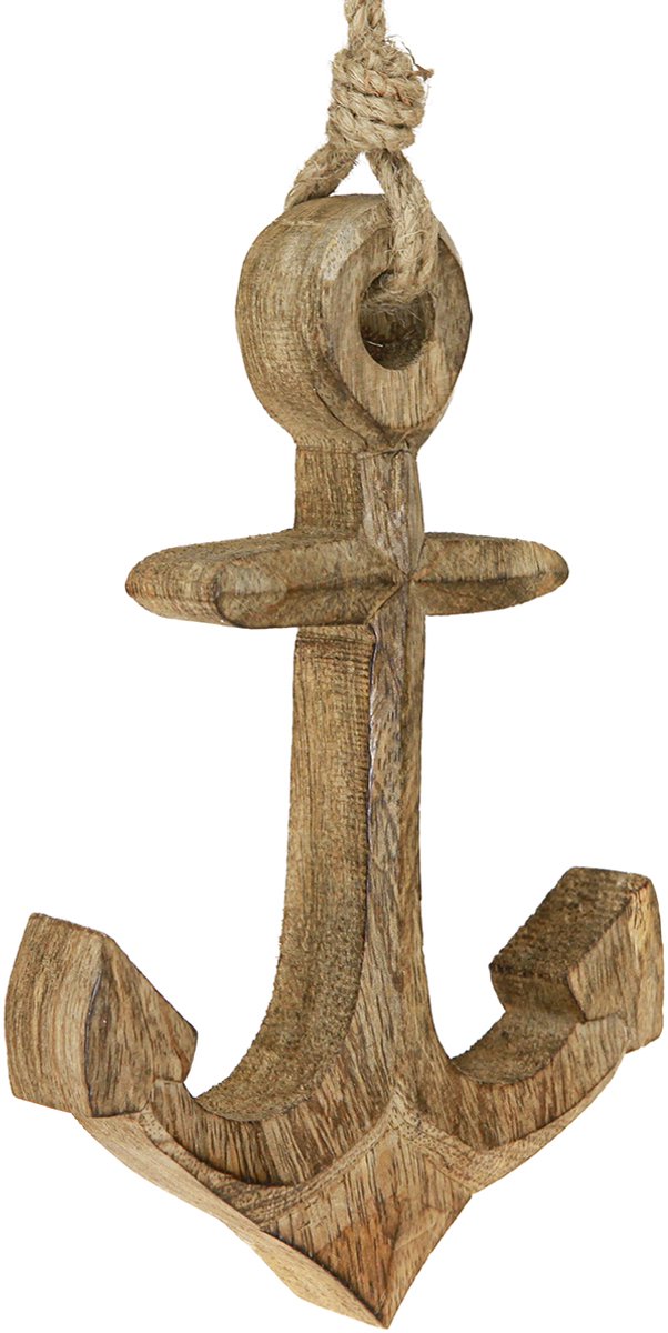 Maritieme Decoratie Anker Hout Natuurlijk Houten Anker om op te hangen