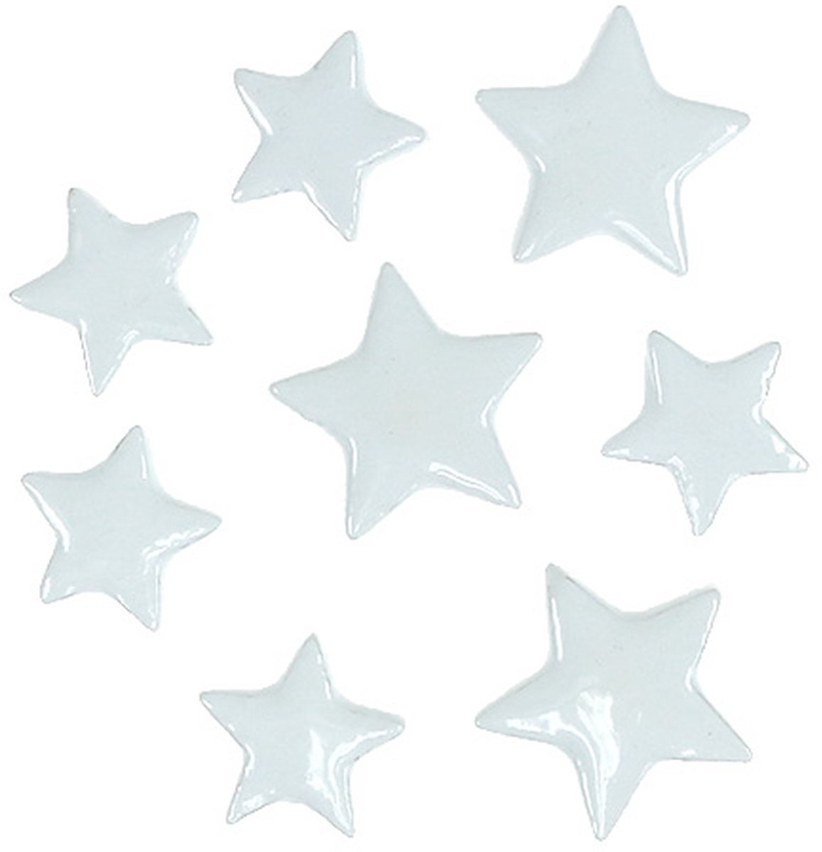Decoratieve sterren voor strooien wit 4-5cm 72 st, 72 Stück