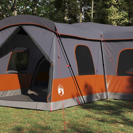 vidaXL - Tent - voor - 16 - personen - 16-persoons - Grijs - en - Oranje — afbeelding 5