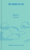 Boek 'Aspects of Love' met blauwe tekst en wolkjes op een turkooizen kaft.