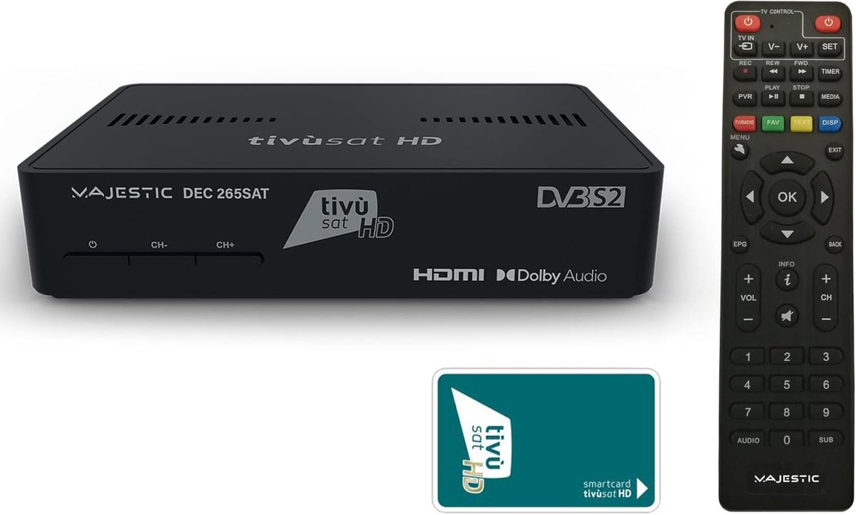 HD Satellietdecoder Dvb-S2 HEVC met Smart Card