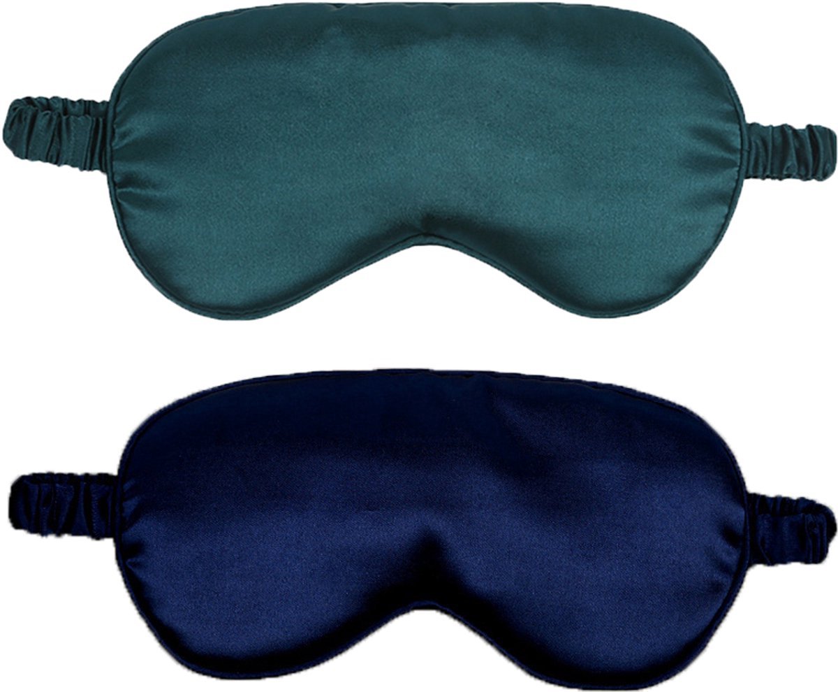 Set Van 2 Zijden Slaapmaskers - Ultra Zacht En Hypoallergeen Oogmasker Voor Mannen En Vrouwen - Ideale Blinddoek Voor Diepe Slaap - Natuurlijk En Ademend