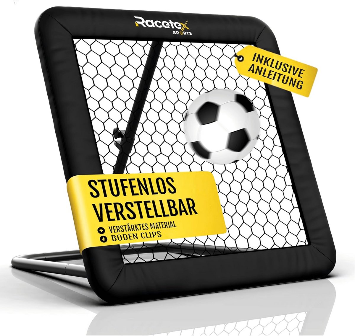 Voetbalrebounder 100 x 100 cm - Traploos Verstelbare Rebounder voor Trainingen