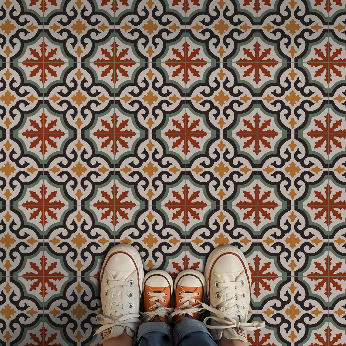 Zelfklevende Vinyl Vloertegels voor Keuken en Badkamer - Antislip en Milieuvriendelijk