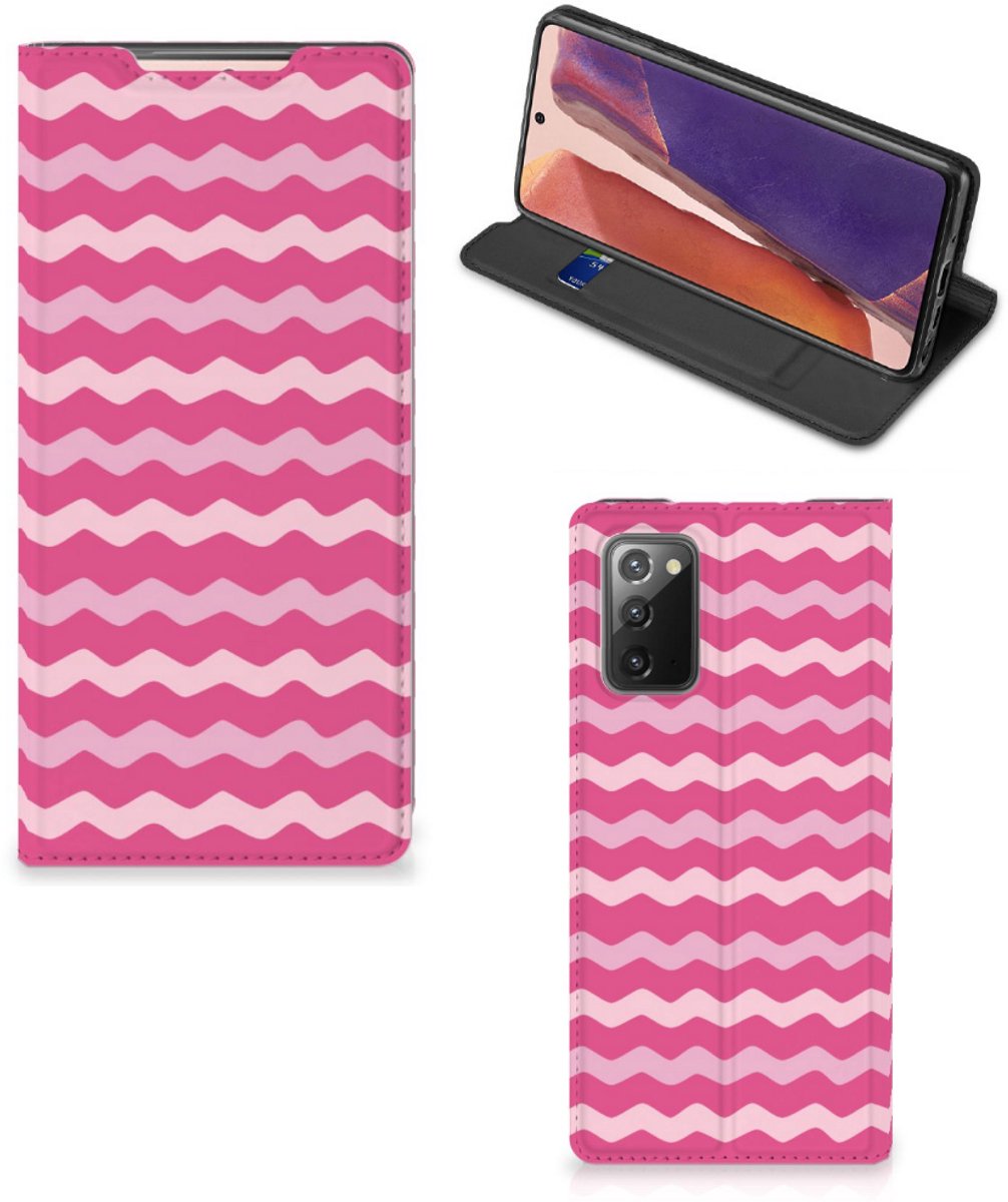 Samsung Galaxy Note20 Hoesje met Magneet Waves Pink