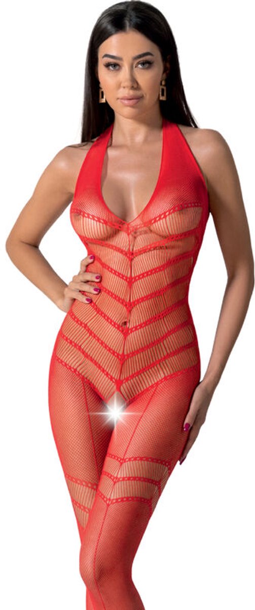 Passion - Bs100 Bodystocking Red One Size