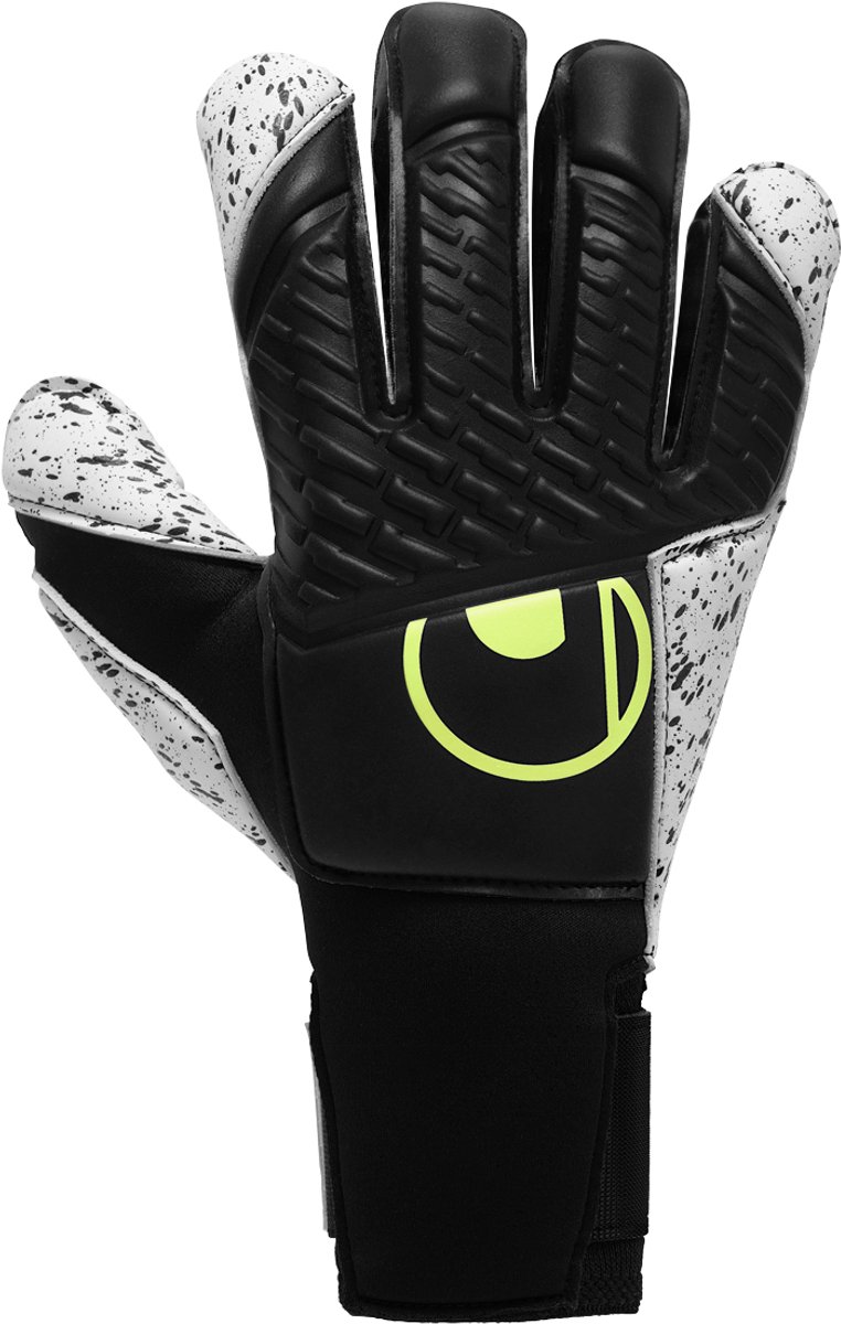 Uhlsport FM Supergrip+ Flex Frame Carbon Black Fluo Yellow Keepershandschoenen - Maat 9
