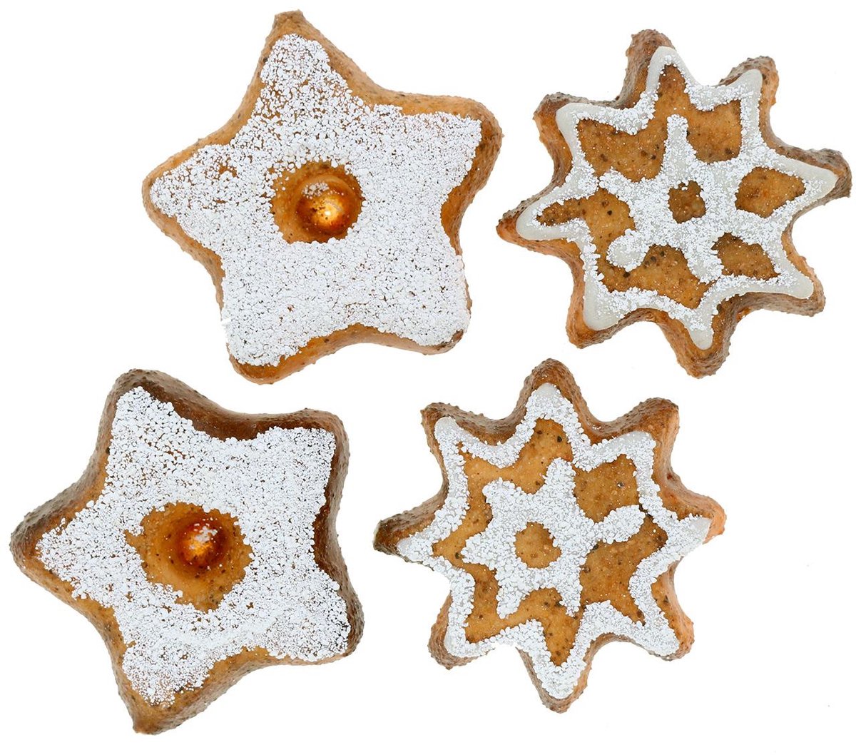 Kerstdecoratie koekjes stervormig, 24 stuks, feestelijke tafeldecorati