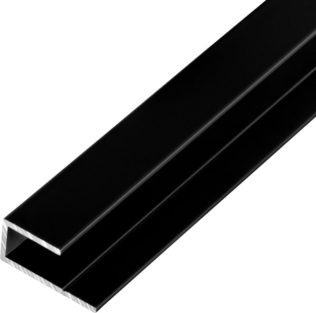 Aluminium U-profiel 6mm Zwart | Eindprofiel voor Houten of HPL Platen