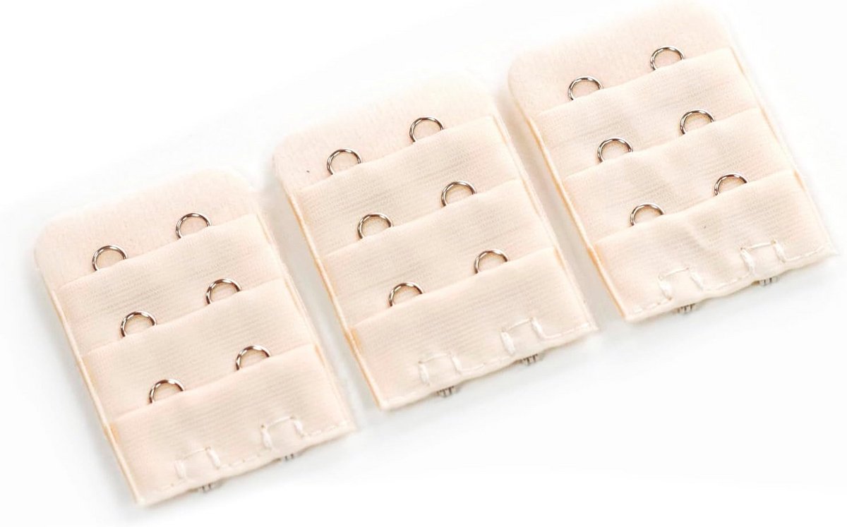 Set van 3 BH-verlengstukken met 2 haken voor extra comfort