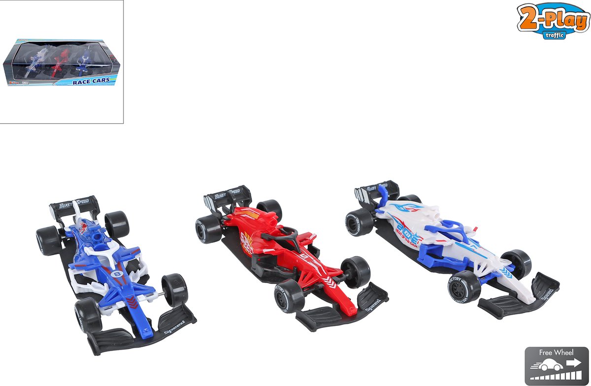 2-Play Formule Race Auto 12,5cm, 3st.