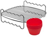 Philips HD9904/01 Kit de fête compact Philips : grille de cuisson + 7 moules à muffins