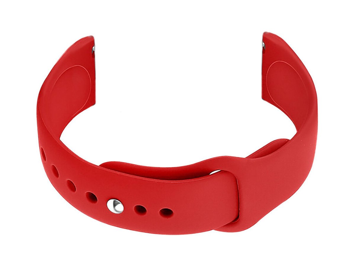 Pacific - Horlogebandje - 22mm - Rubber - Rood