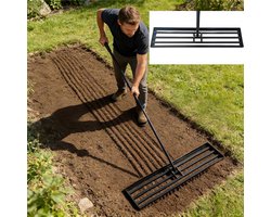 Gazon Egaliseerhark voor Gras en Tuin met Lange Antislipsteel